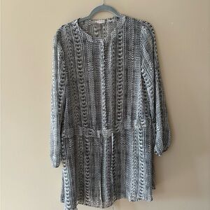 Forever 21 (Love 21) Black and White Patterned Sheer Dress